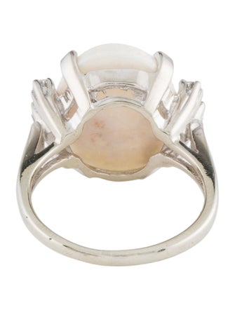 Ring 14K 5.52ct Opal & Diamond Cocktail Ring