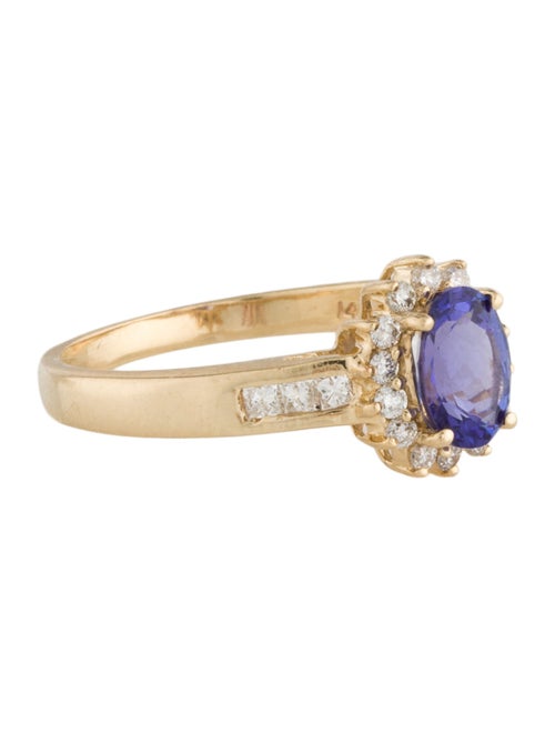 Ring 14K Tanzanite & Diamond Cocktail Ring