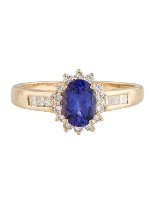 Ring 14K Tanzanite & Diamond Cocktail Ring