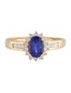 Ring 14K Tanzanite & Diamond Cocktail Ring