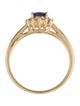 Ring 14K Tanzanite & Diamond Cocktail Ring