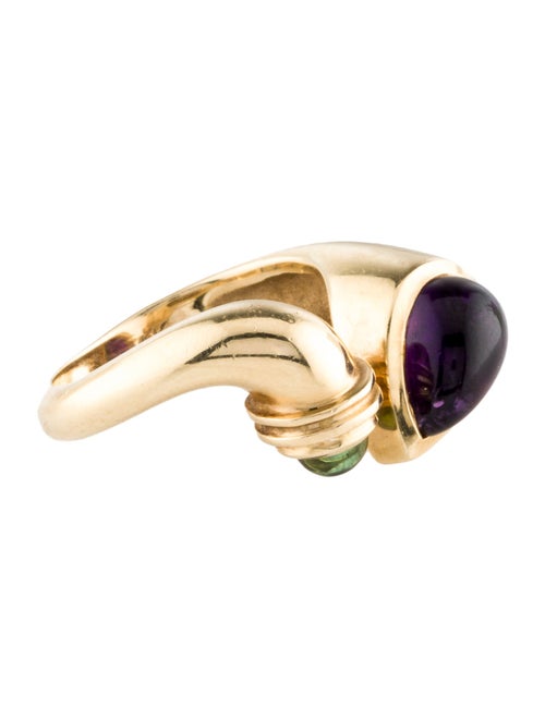 Ring 14K Amethyst & Peridot Cocktail Ring