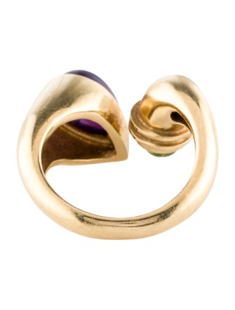 Ring 14K Amethyst & Peridot Cocktail Ring
