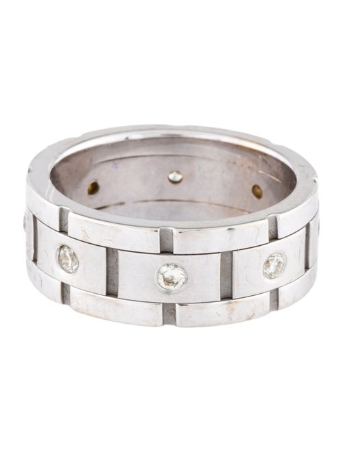 Ring 14K Diamond Wide Link Band