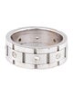 Ring 14K Diamond Wide Link Band