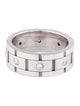 Ring 14K Diamond Wide Link Band