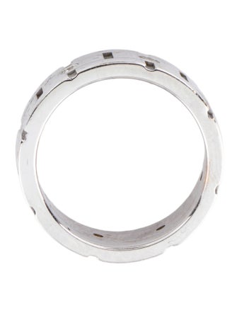 Ring 14K Diamond Wide Link Band