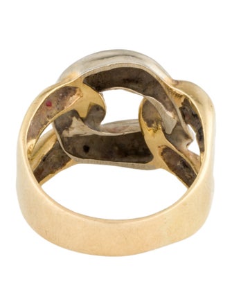 Ring 18K Two Tone Chain Link Ring