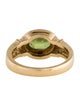 Ring 14K Peridot & Diamond Cocktail Band
