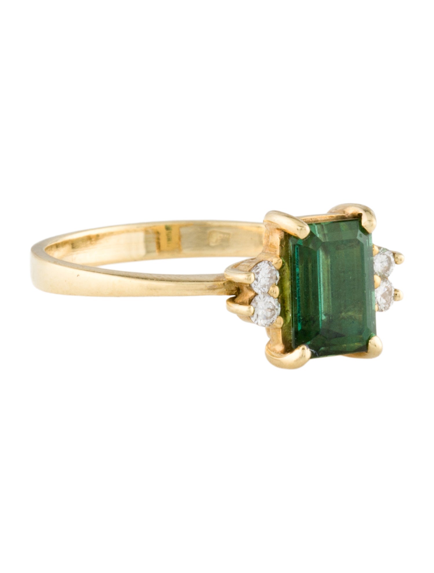 Ring 18K 1.10ct Tourmaline & Diamond Cocktail