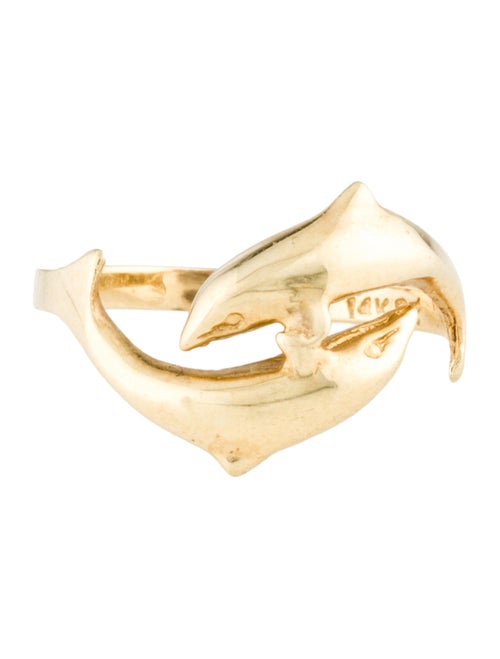Ring 14K Dolphins Cocktail Ring