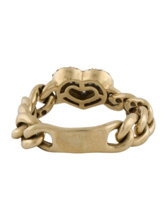 Ring 18K Diamond Heart Chain Ring