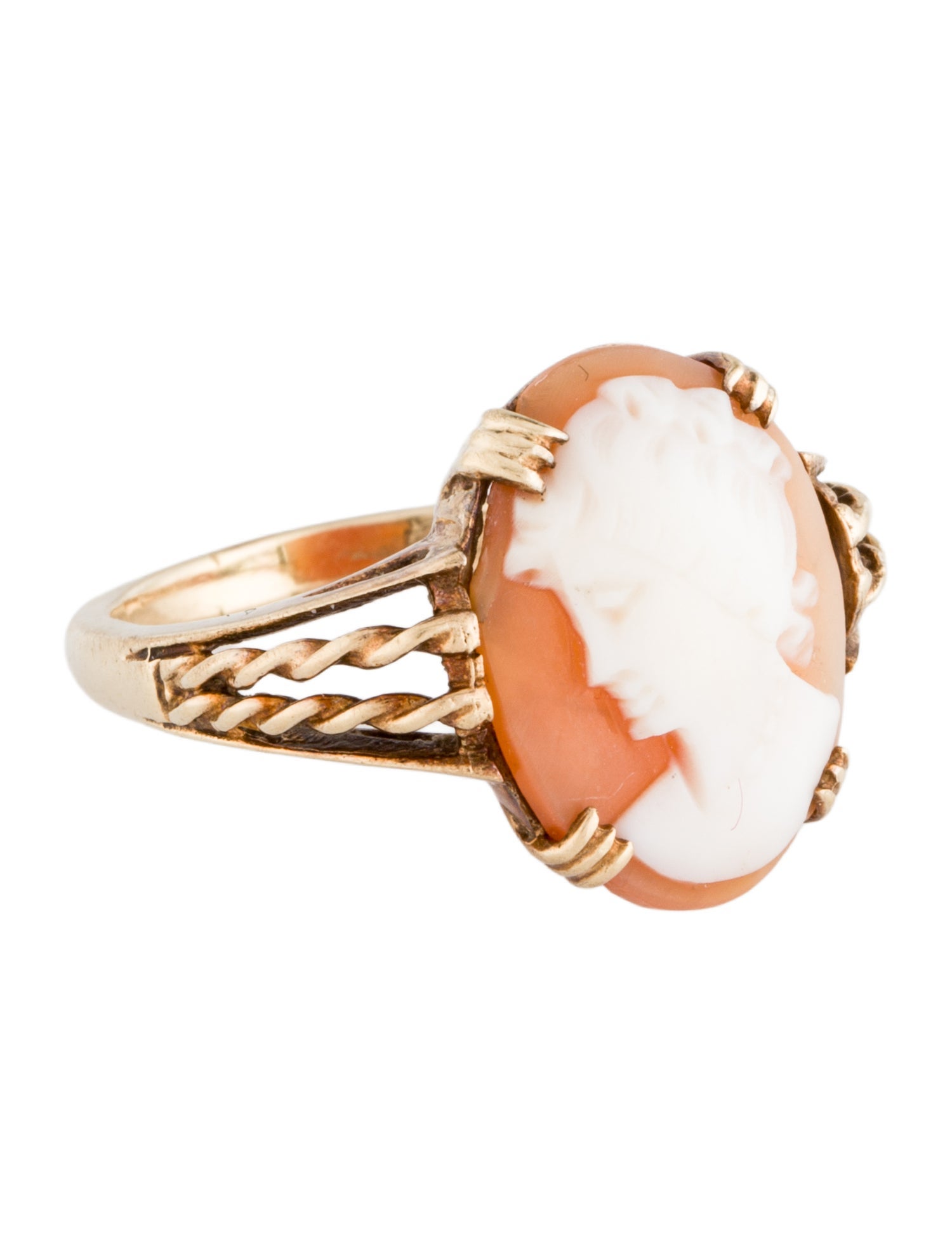 Ring 14K Shell Cameo
