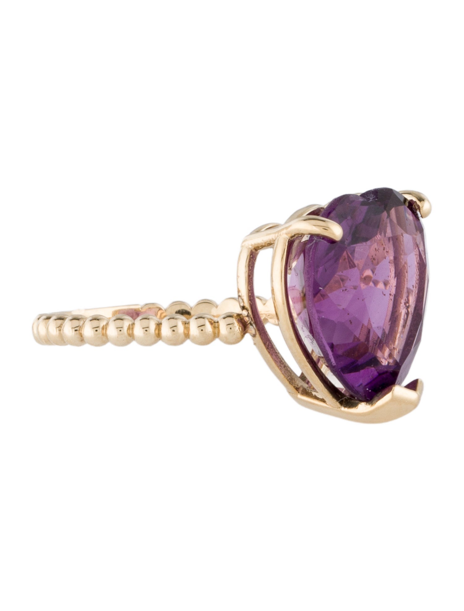 Ring 14K 8.20ct Amethyst Cocktail Ring