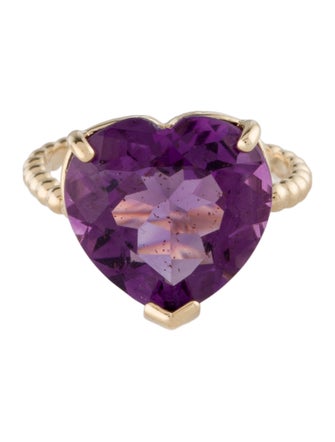 Ring 14K 8.20ct Amethyst Cocktail Ring