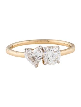 Ring 14K 1.02ct Lab-Grown Toi et Moi Cocktail Ring