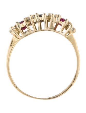 Ring 14K Sapphire & Diamond Band