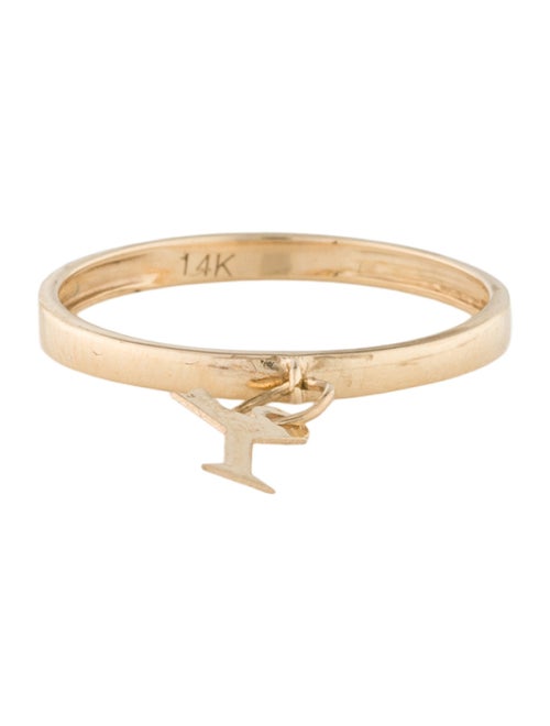 Ring 14K Martini Glass Charm Cocktail Ring