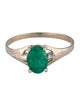 Ring 10K Emerald & Diamond Cocktail Ring