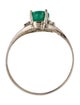 Ring 10K Emerald & Diamond Cocktail Ring