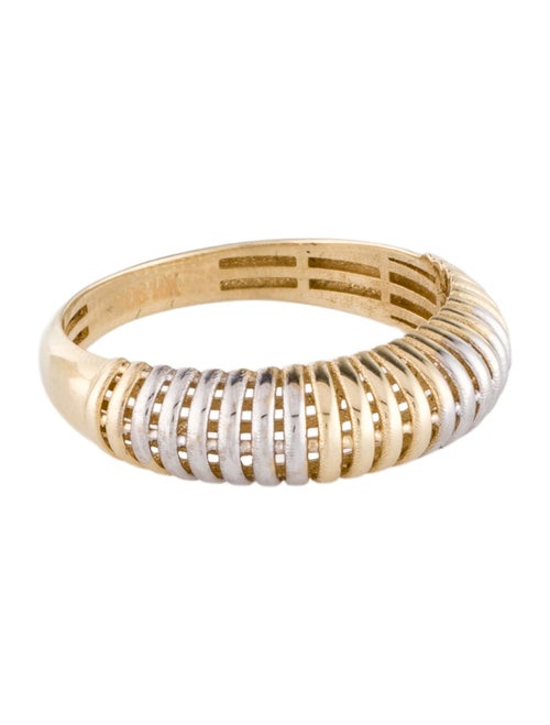 Ring 10K Two-Tone Croissant Band Ring