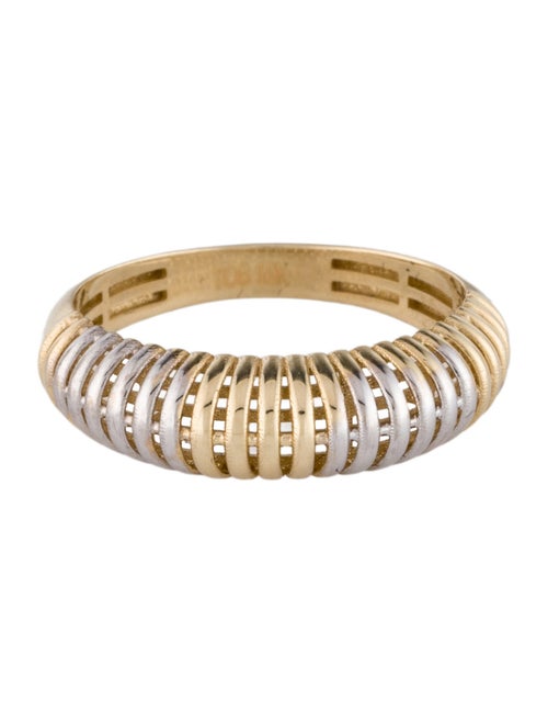 Ring 10K Two-Tone Croissant Band Ring