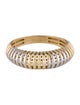 Ring 10K Two-Tone Croissant Band Ring