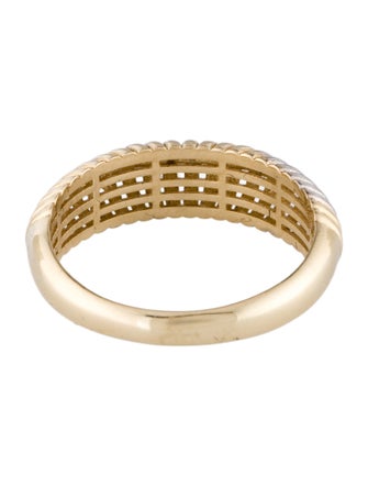 Ring 10K Two-Tone Croissant Band Ring