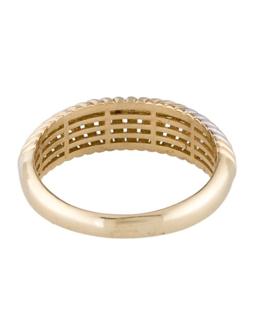 Ring 10K Two-Tone Croissant Band Ring