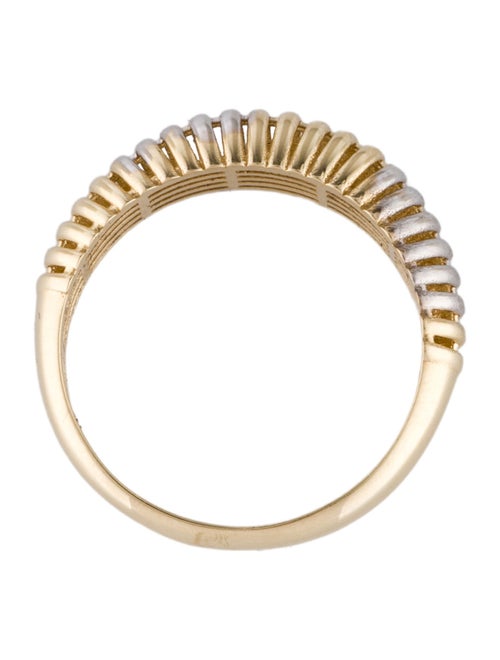 Ring 10K Two-Tone Croissant Band Ring