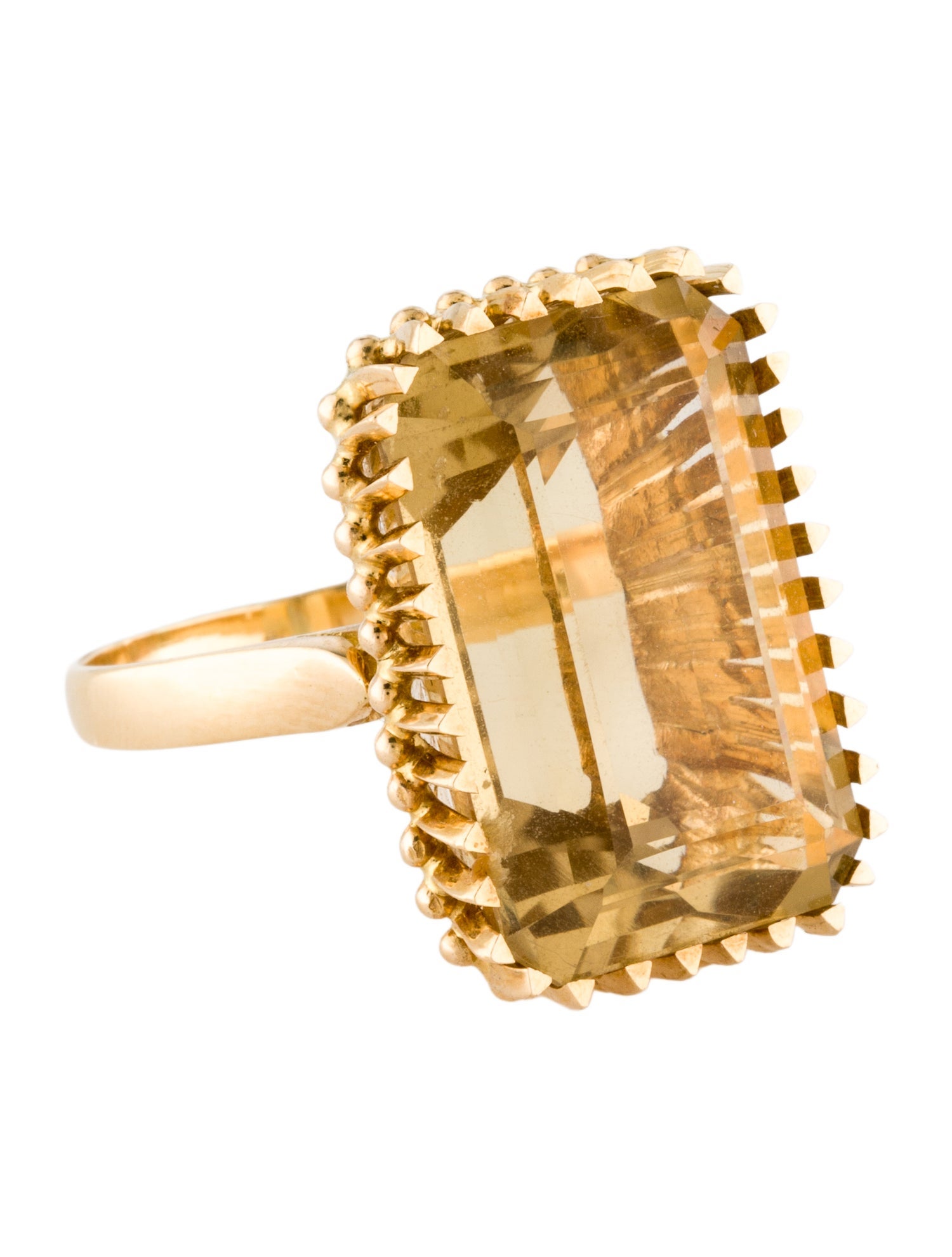 Ring 18K 23.93ct Citrine Cocktail