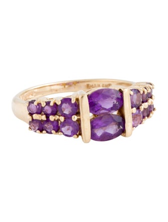 Ring 10K Amethyst Cocktail Ring
