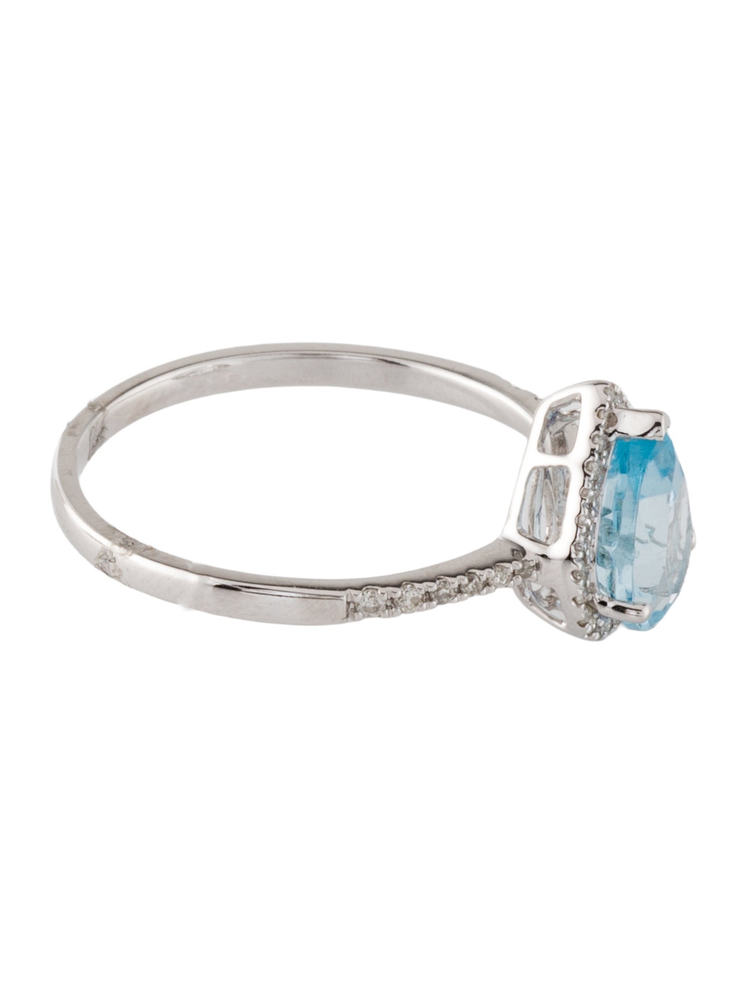 Ring 14K 1.31ct Topaz & Diamond Cocktail Ring