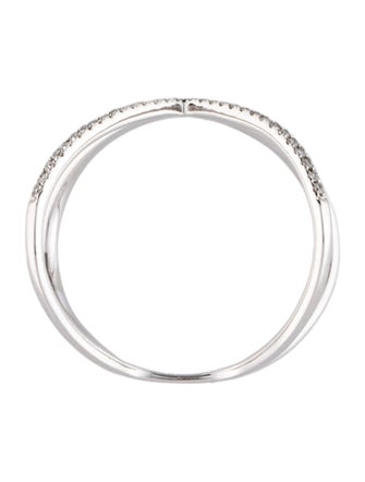 Ring 14K Diamond Cross-Over Cocktail Ring