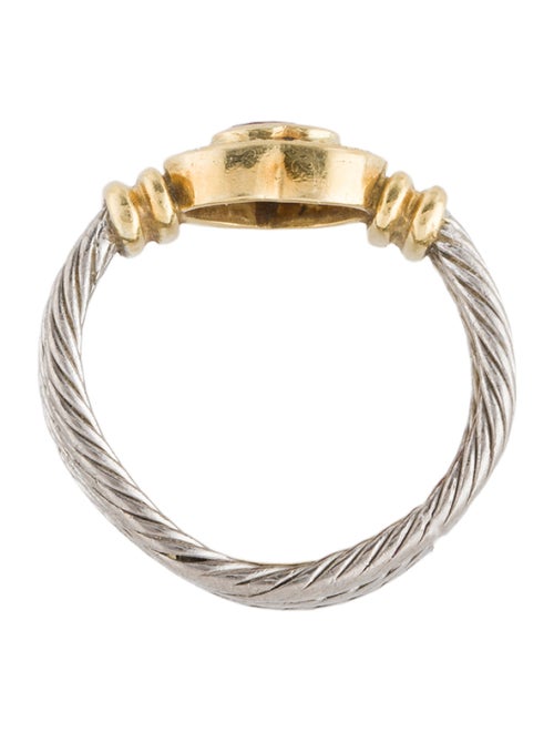 Ring 18K Two-Tone Ruby and Diamond Cocktail Ring