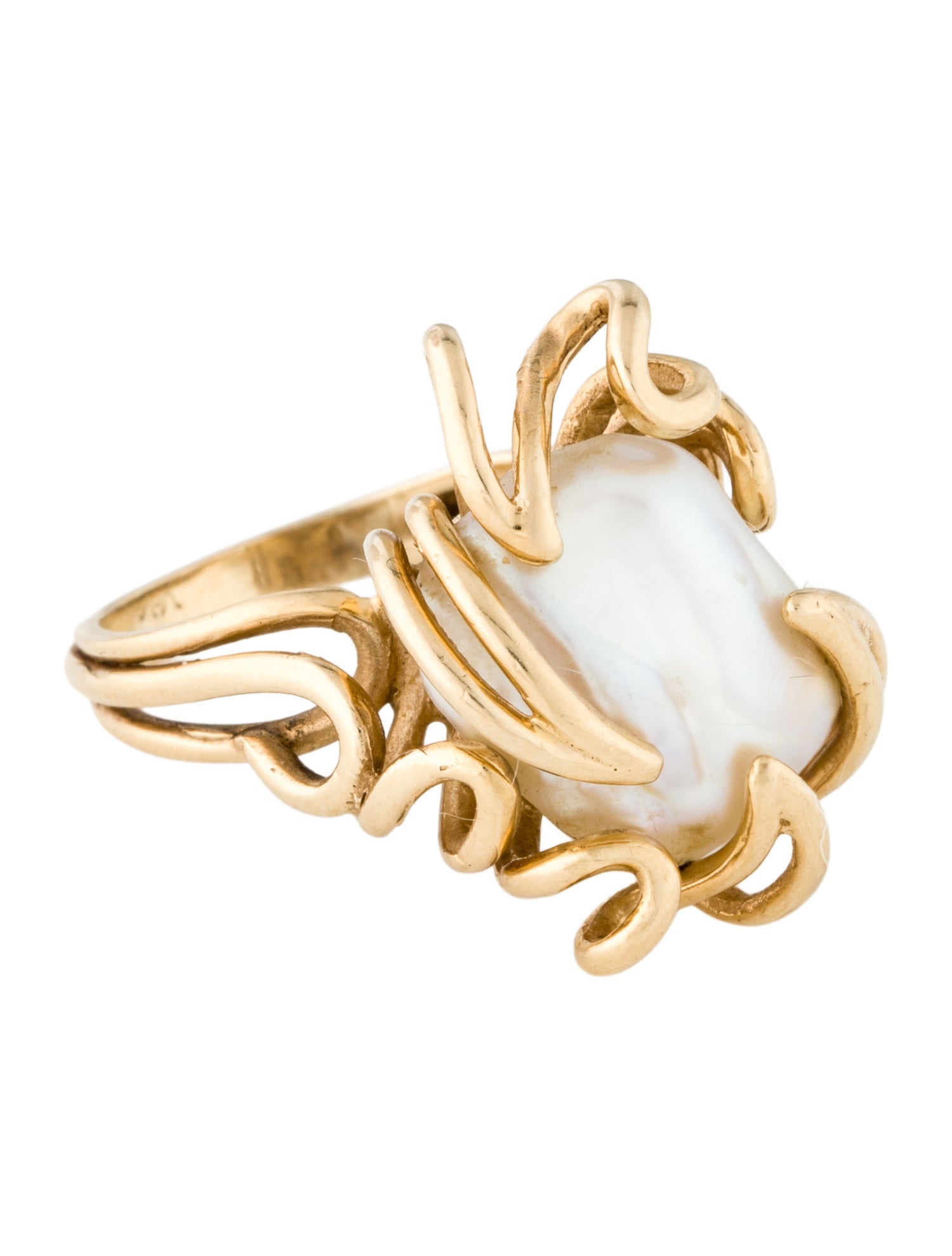 Ring 14K Pearl Cocktail