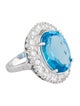 Ring 14K 10.5ct Topaz & Diamond Ring