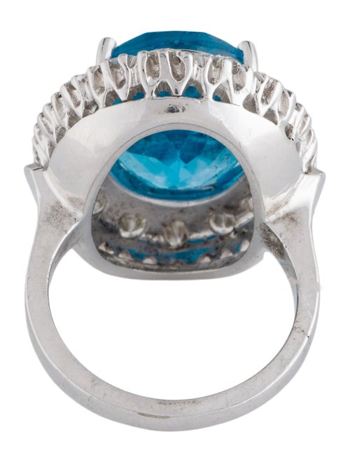 Ring 14K 10.5ct Topaz & Diamond Ring