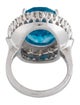 Ring 14K 10.5ct Topaz & Diamond Ring