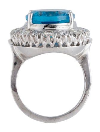 Ring 14K 10.5ct Topaz & Diamond Ring