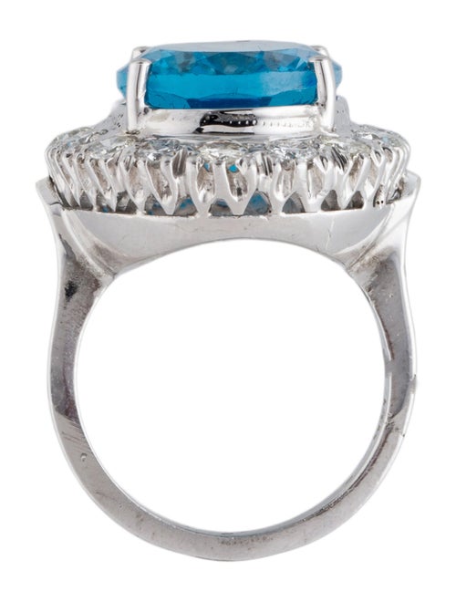Ring 14K 10.5ct Topaz & Diamond Ring