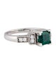 Ring 14K 1.16ct Emerald & Diamond Cocktail Ring