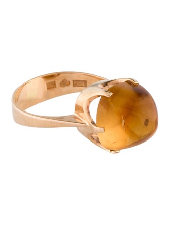 Ring 18K Citrine Cocktail Ring