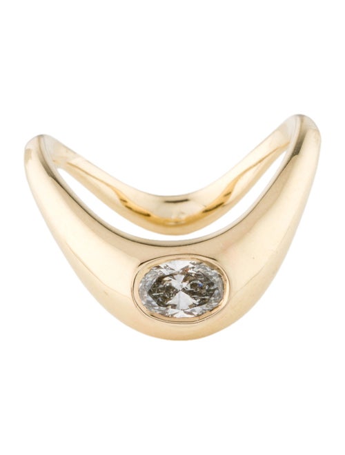 Ring 14K Diamond Wavy Band