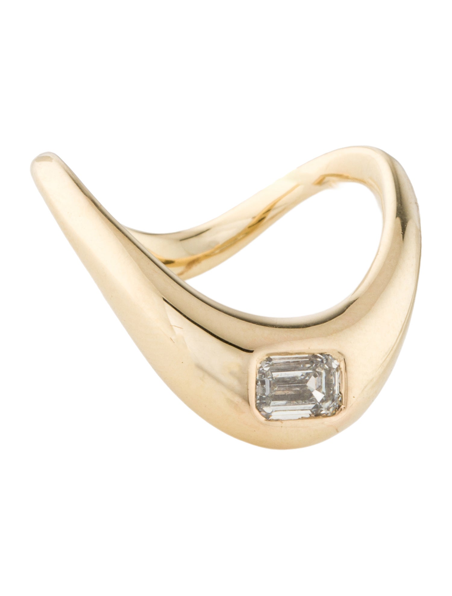 Ring 14K Diamond Wavy Band
