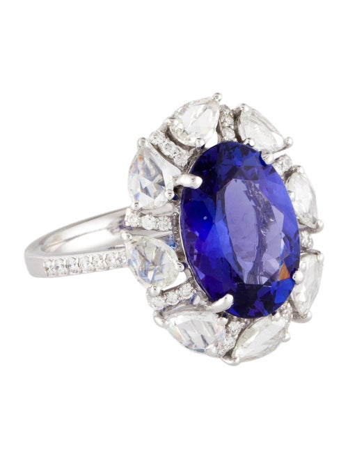 Ring 18K 5.16ct Tanzanite & Diamond Cocktail Ring