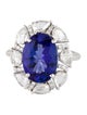 Ring 18K 5.16ct Tanzanite & Diamond Cocktail Ring