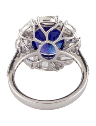 Ring 18K 5.16ct Tanzanite & Diamond Cocktail Ring