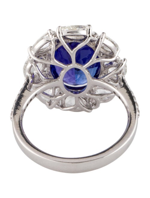 Ring 18K 5.16ct Tanzanite & Diamond Cocktail Ring