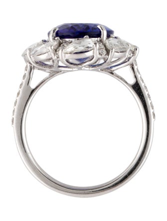 Ring 18K 5.16ct Tanzanite & Diamond Cocktail Ring